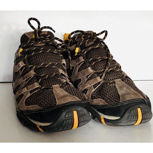 Merrill Sz 8.5 Unisex Alverston Brown Suede Fabric Hiking Trail Athletic Boot - Picture 1 of 7